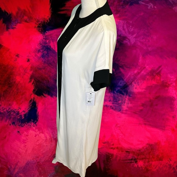NWT Equipment Femme ‘Claudine’ Button-Up Dress in Ivory / Black Size Small - Picture 7 of 16